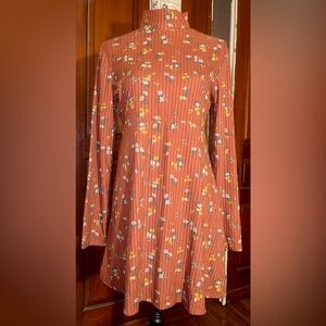 No Comment Dusty Rose Floral Dress.  Size X- Large